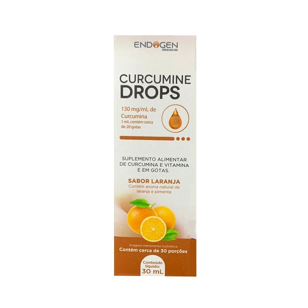 Curcumina Em Gotas Sabor Laranja Curcumine Drops 30Ml