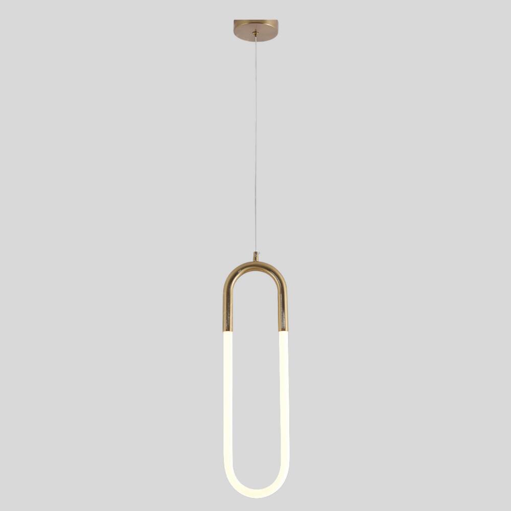 Pendente Dourado Metal 14X50cm LED 22W 3000K