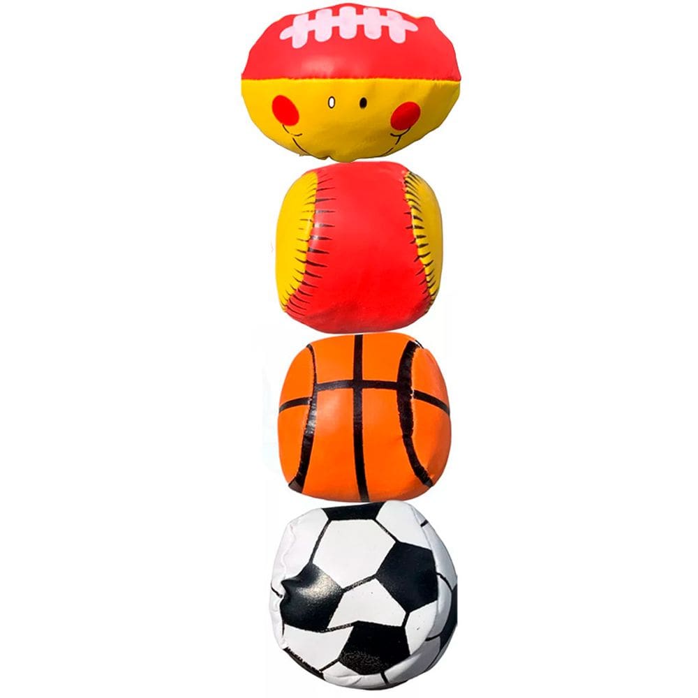 Kit 4 Mini Bolinhas de Espuma Esportiva Diversas 0648-71 - Dorémi