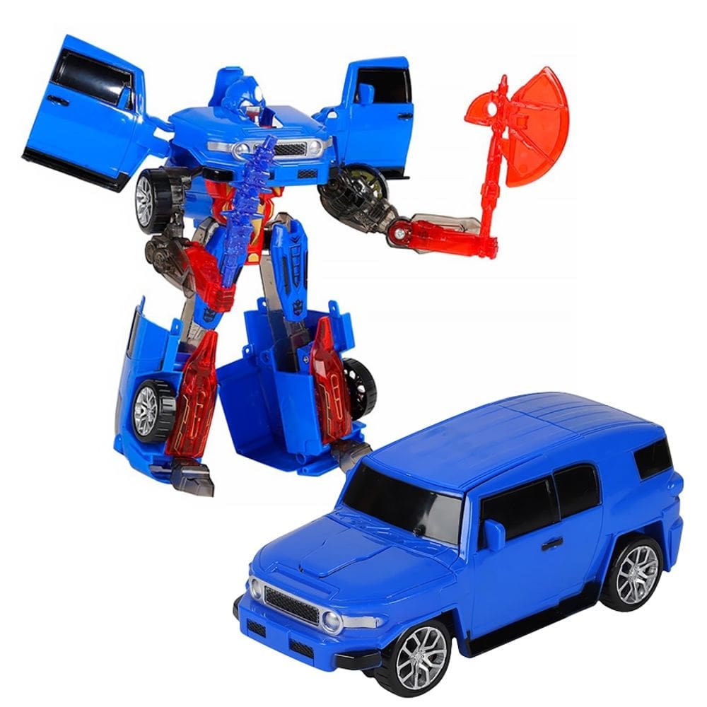 Boneco Robô Transforma em Carro 2 em 1 Transmutes Azul L015-18 - Dorémi