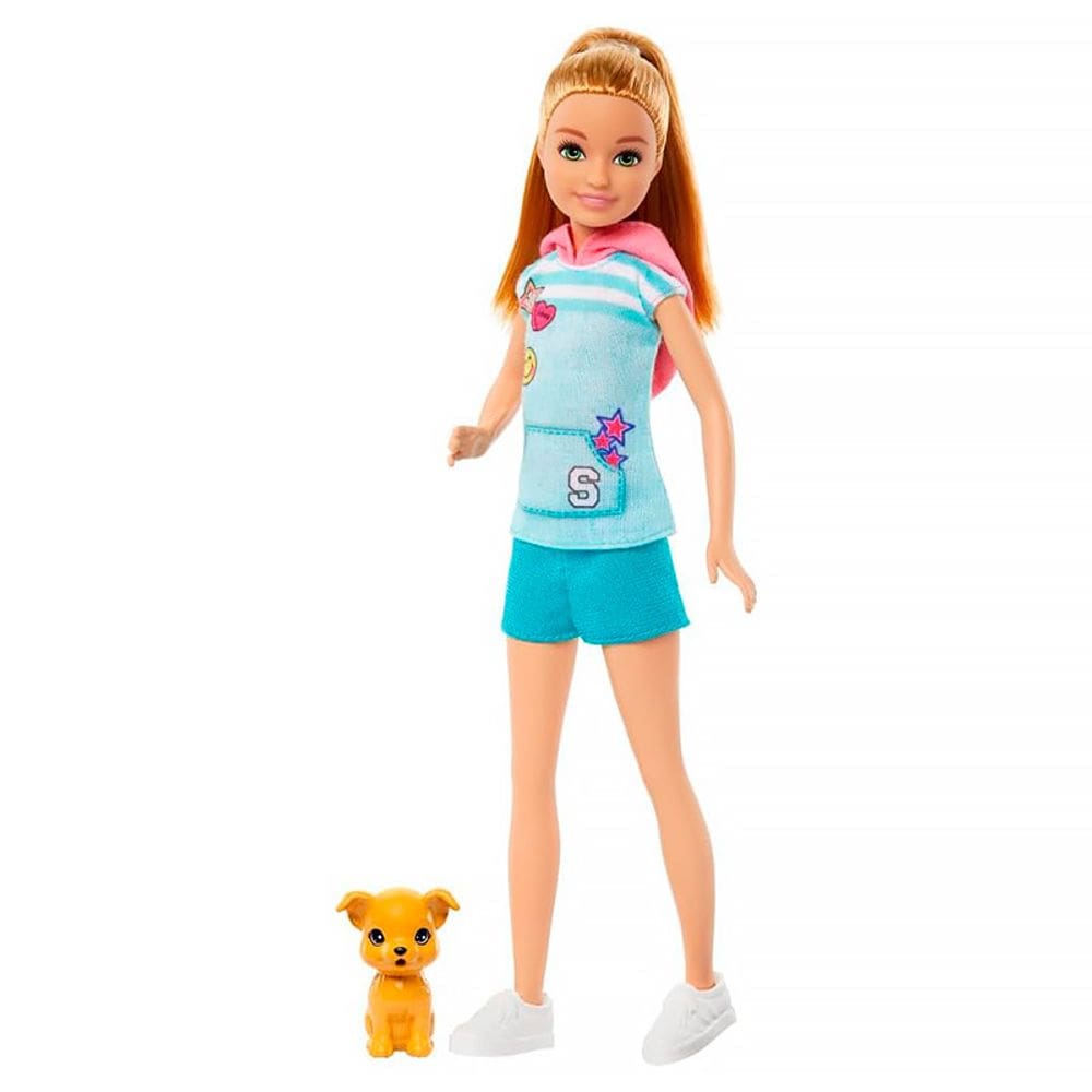 Barbie Stacie ao Resgate Roupa Esportiva e Cachorrinho HRM04 HRM05 - Mattel