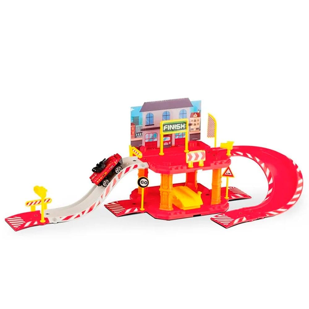 Garagem de Brinquedo Seja um Bombeiro Express Wheels 40pçs BR1235 - Multikids