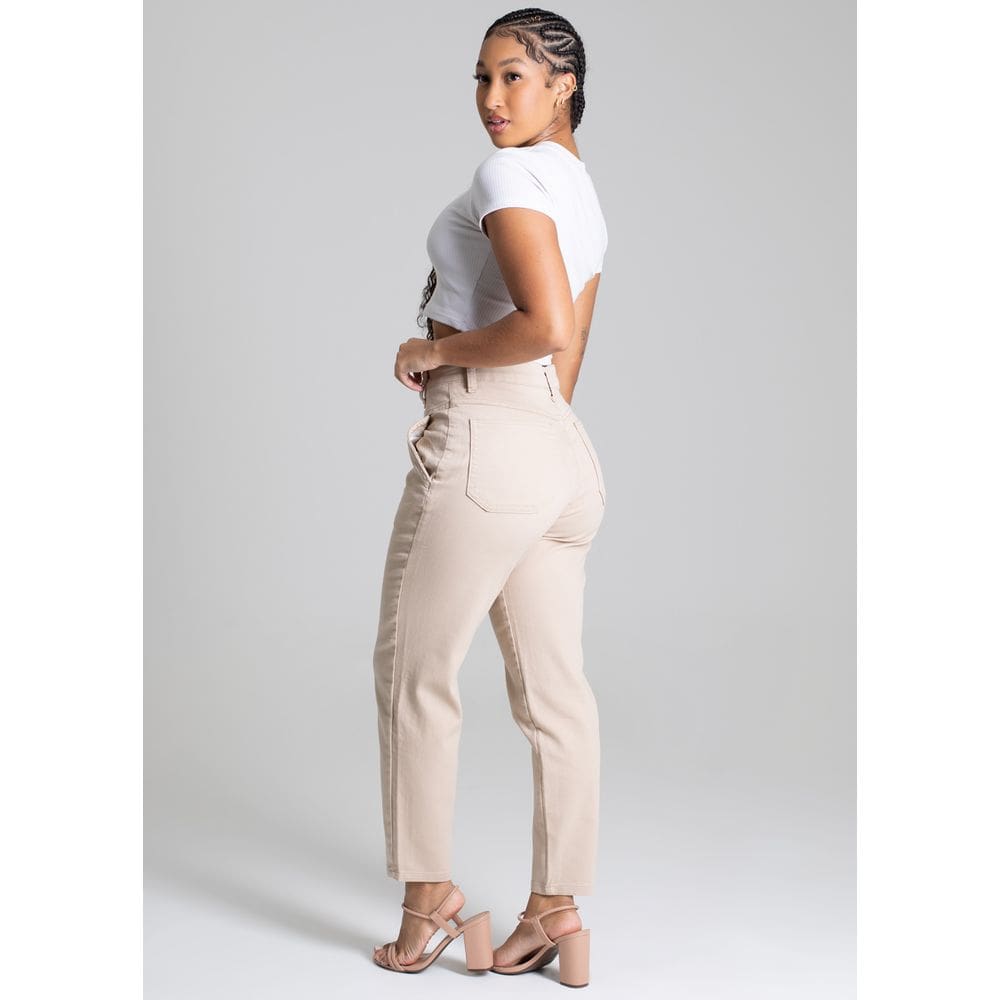 Calça Feminina Mom Sarja Sawary