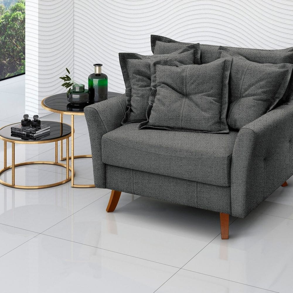 Poltrona para Sala de Estar Love Grafite