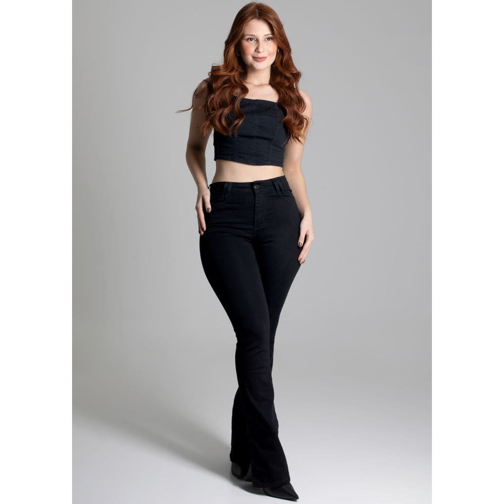 Calça Feminina Boot Cut Sarja