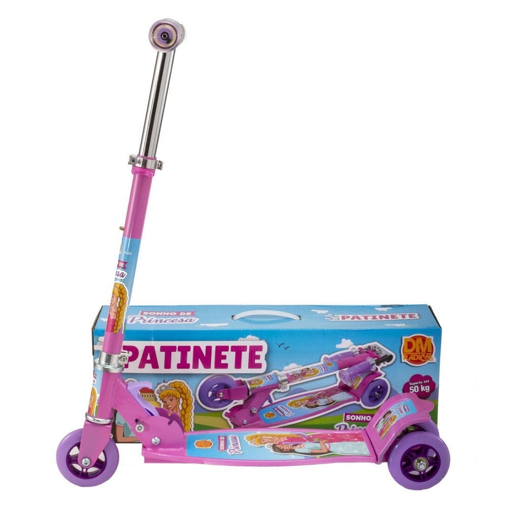 Patinete Belinda Dobrável Altura Ajustável Lilás