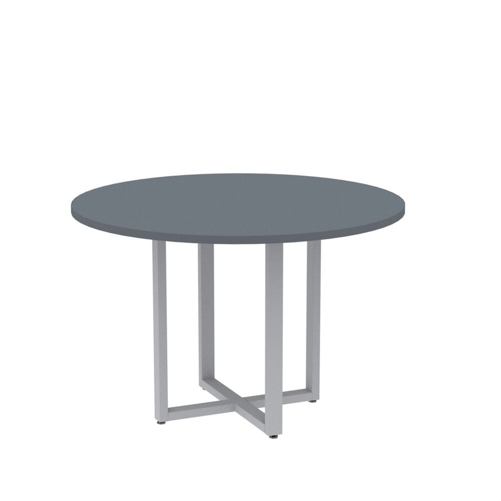 Mesa de Reunião Redonda 100cm Mrr1100p25tub Cinza