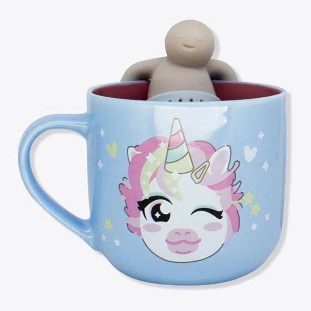 Caneca Com Infusor 350ml Unicórnio - Zonacriativa