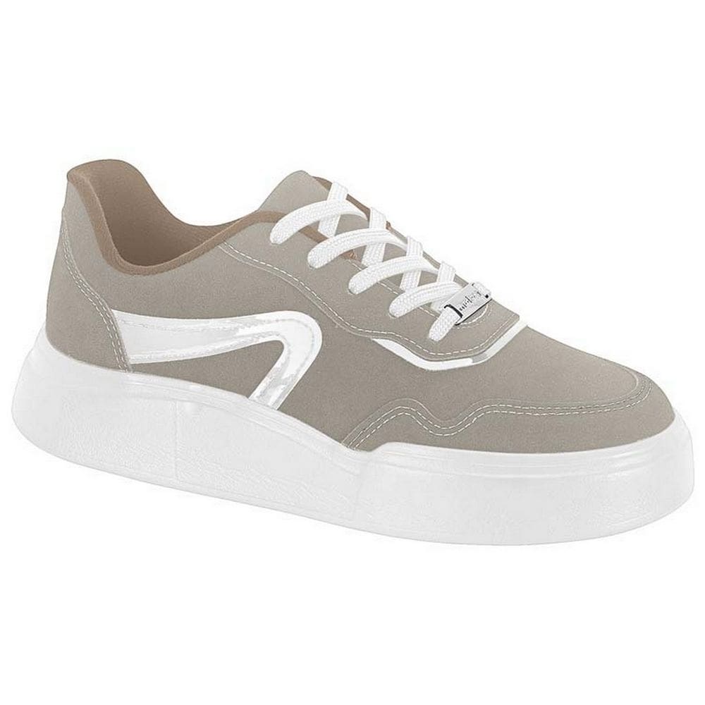 Tenis Feminino Moleca Solado Alto Camurca Cadarço 5808.106