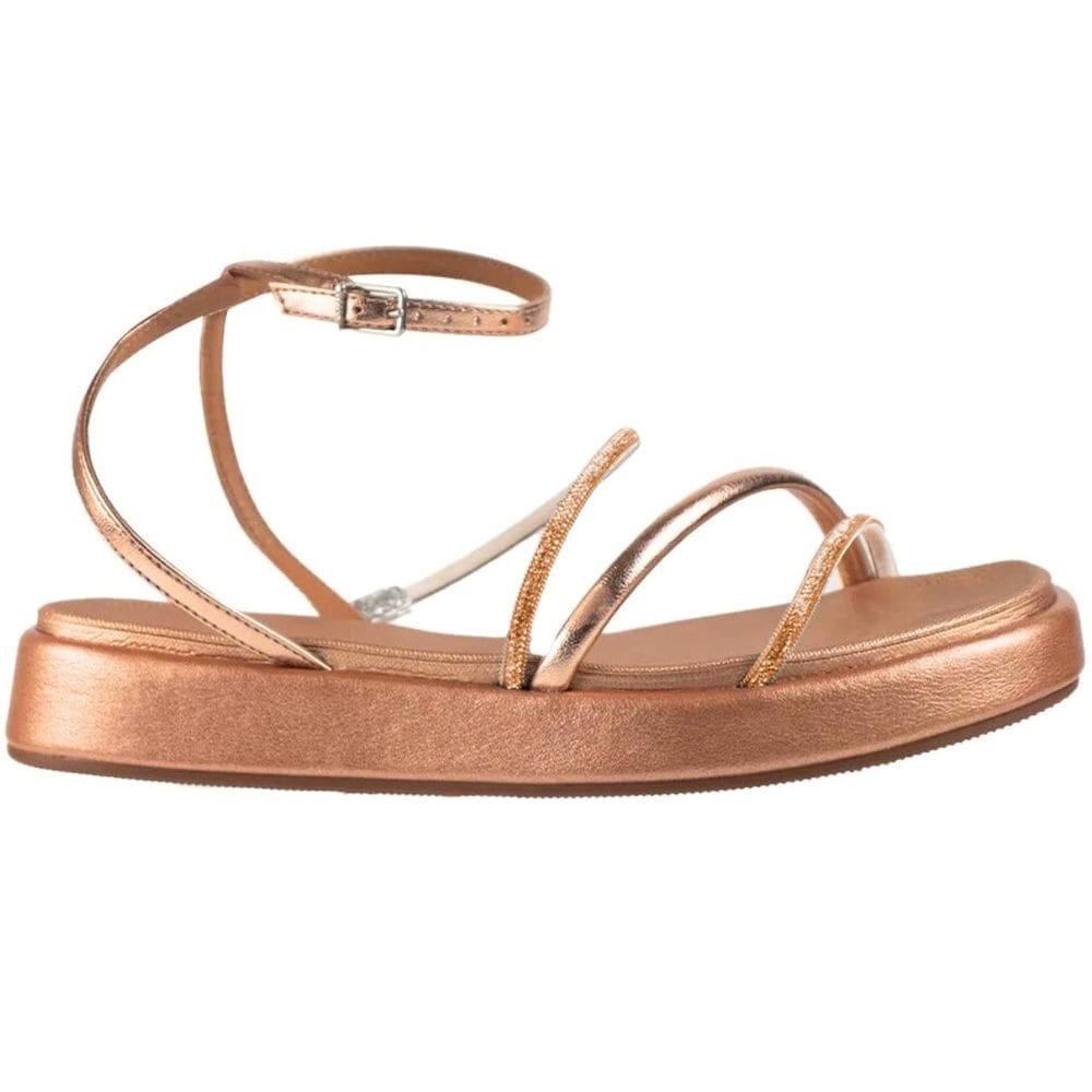 Sandália Feminina Papete Casual Dia a Dia Conforto Flatform com Strass Vizzano 6506.207