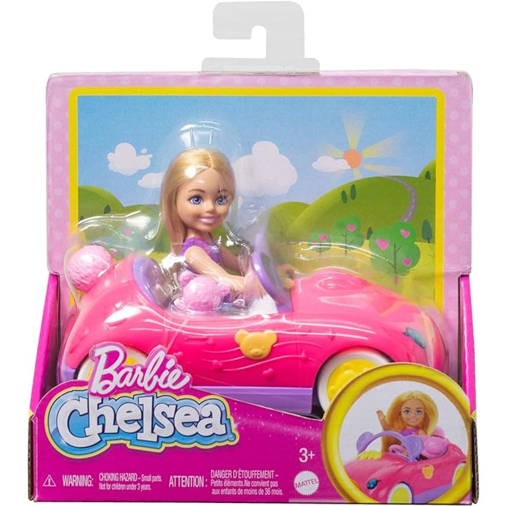 Conjunto - Barbie de Brinquedo Chelsea Boneca e Carro do Urso MATTEL
