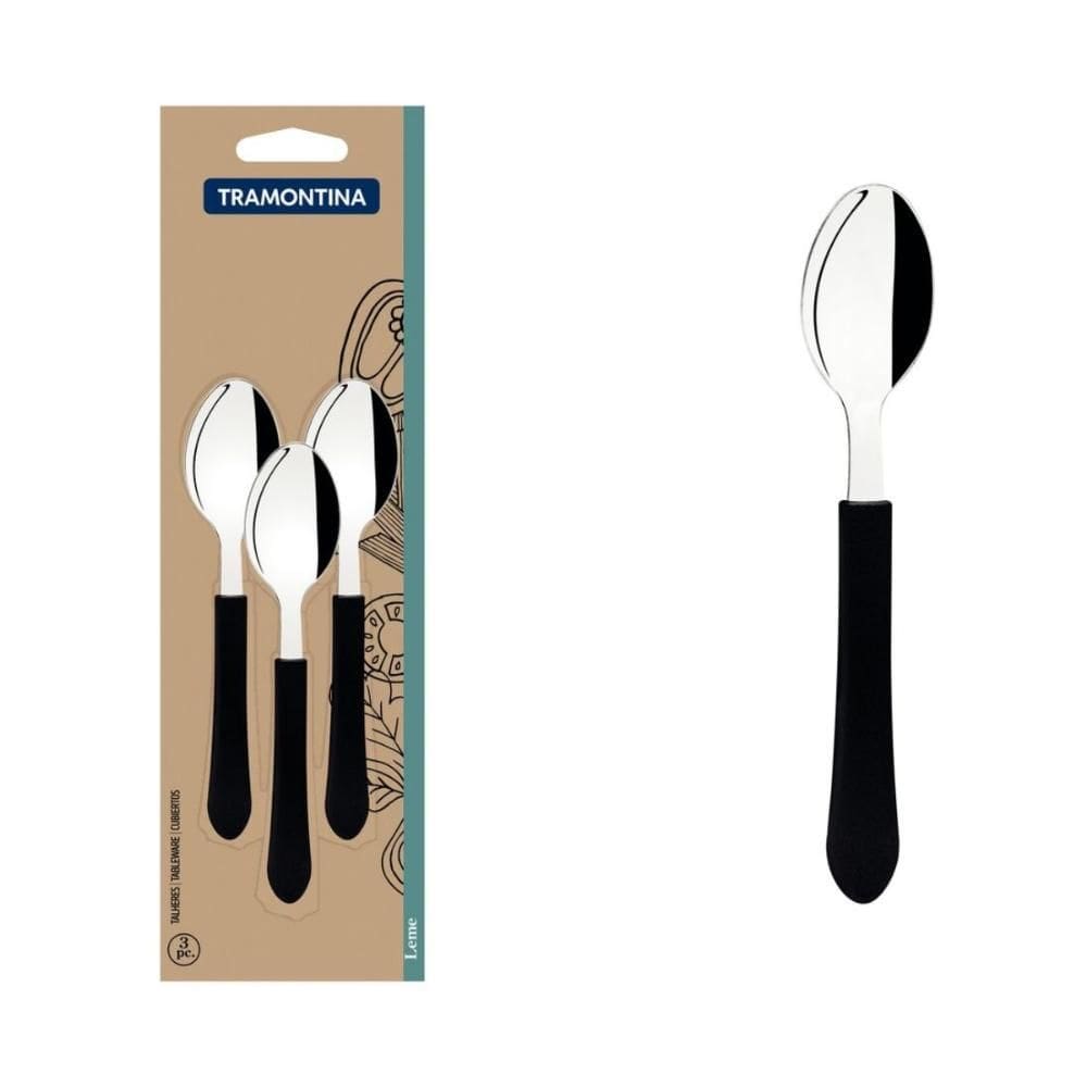 Conjunto Colheres Chá Tramontina Inox Leme 3 Peças 23187300