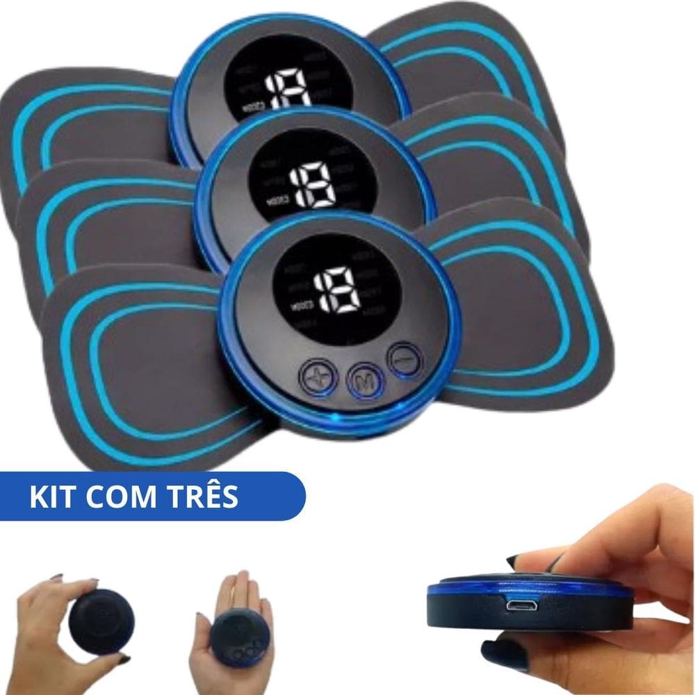 Kit Massageador Eletrico Fisioterapia Reposição Muscular