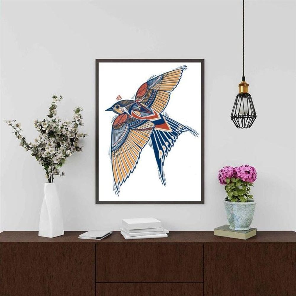 Quadro Arte Andorinha Moderna 33X24Cm