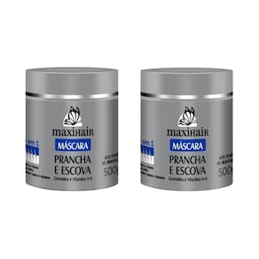 Mascara Maxihair 500G Prancha E Escova 3 Em 1 - Kit Com 2Un