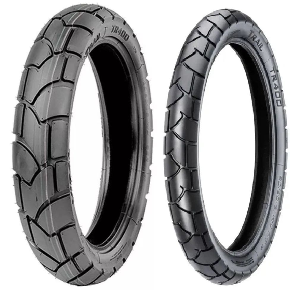 PAR PNEU 90/90-21 TR400 TT 54S + 120/80-18 TR400 TT 62S VIPAL Xre 300 Falcon 400 Xtz 250 Lander