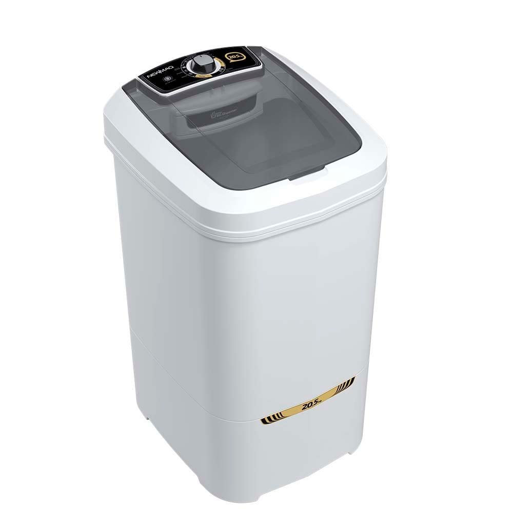 Tanquinho Newmaq 20,5 Kg com Lavagem por Turbilhonamento e Timer 9 Programas Branco 110V