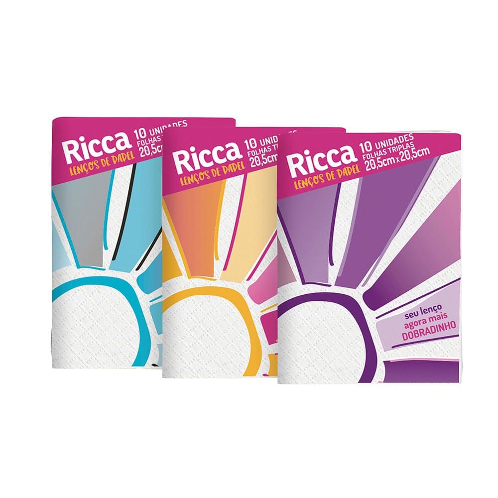 Kit Com 6 Lenços De Papel Mini Ricca