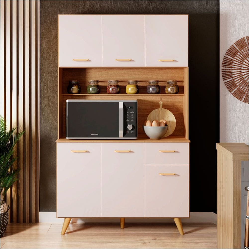 Kit Cozinha Livia 6 portas 1 Gaveta Poliman Moveis