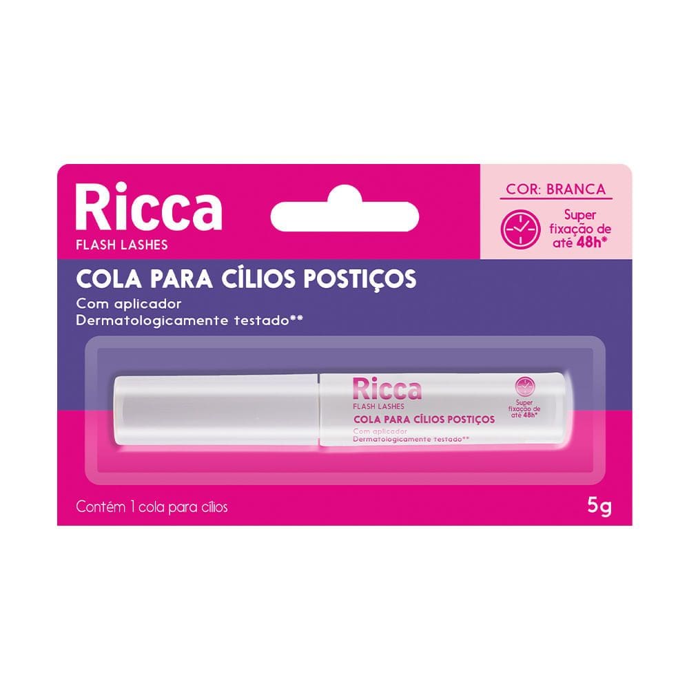 Cola Pincel Para Cílios Postiços 48H Ricca