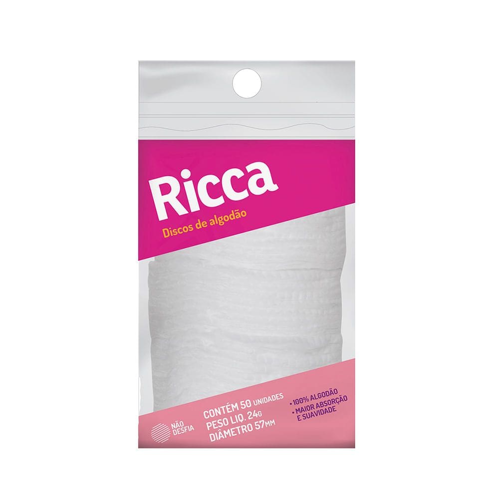 Kit Com 3 Algodões Disco Padrão Ricca