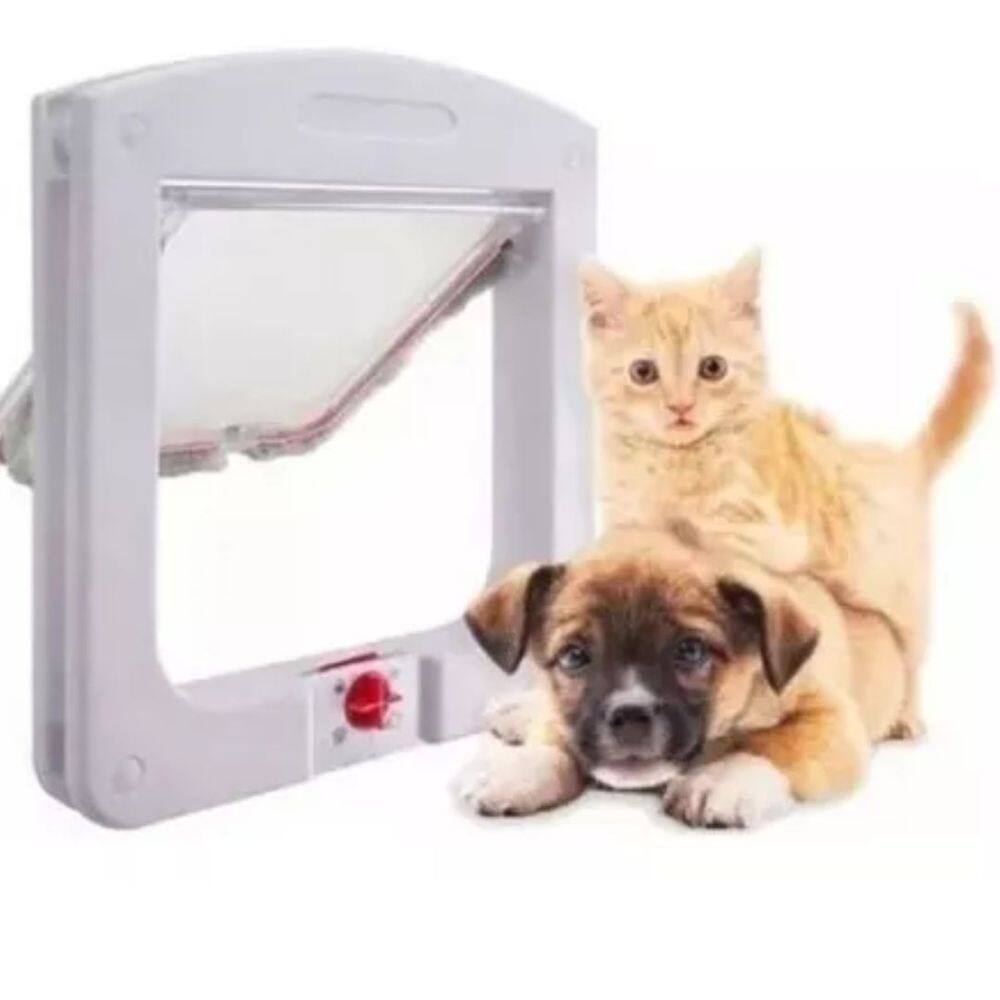Porta Multifuncional 4 em 1 para Cães e Gatos - Acesso Seguro e Conveniente