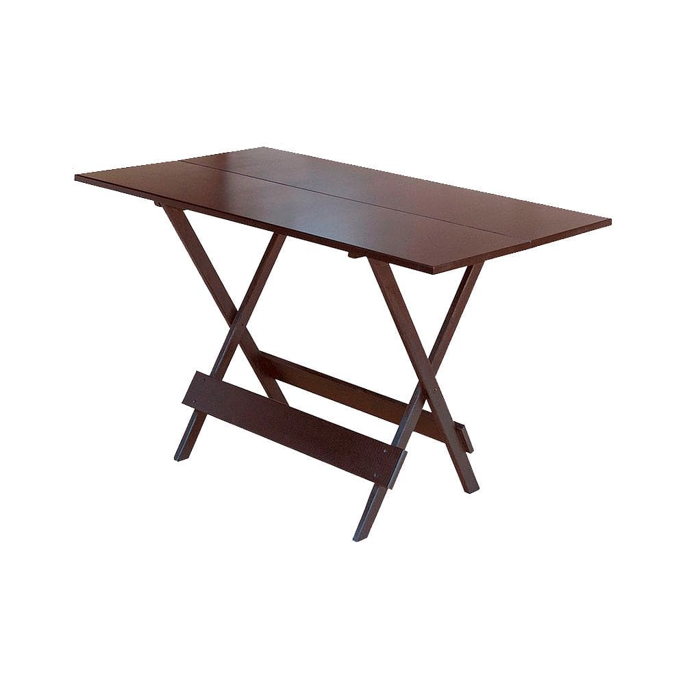 Mesa Dobravel De Madeira 120 X 70 Ideal Para Bar E Restaurante - Imbuia