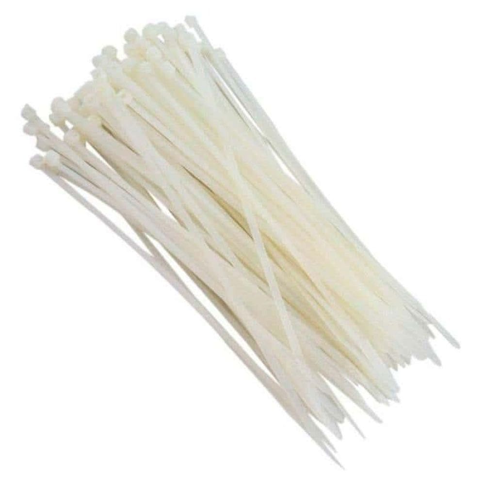 Abraçadeira de Nylon 100 Unidades 500mm x 4.8mm Branca 8686 BRASFORT