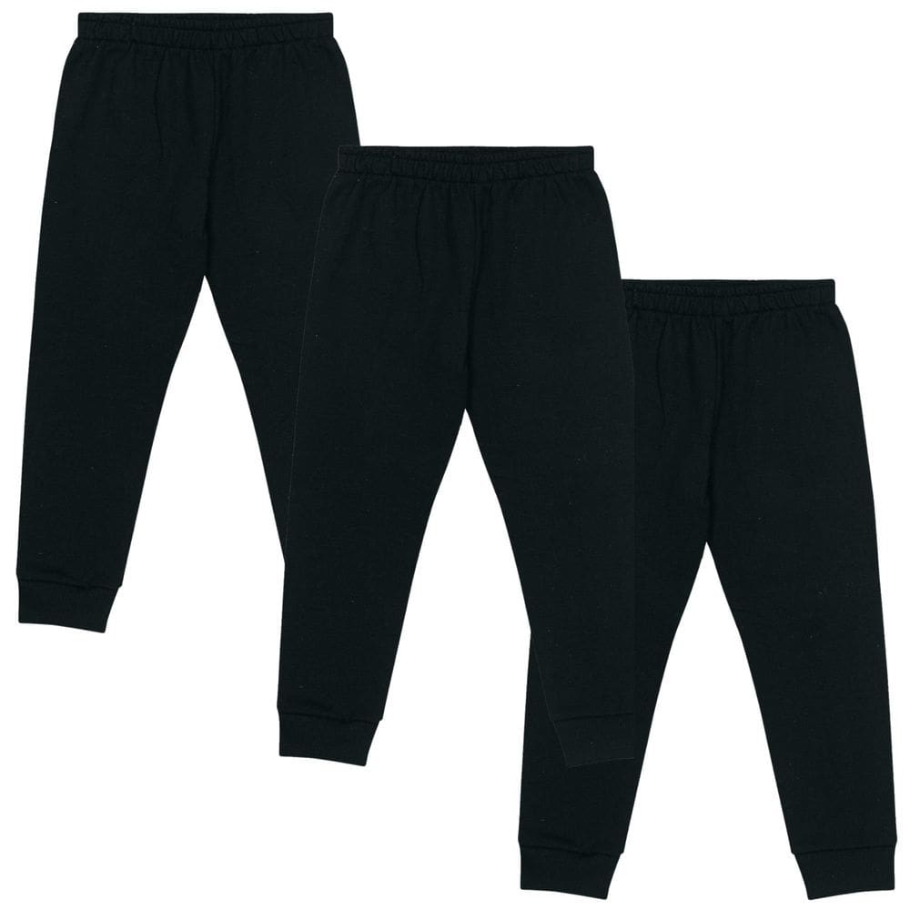 Kit 3 Calças Kyly Moletom Flanelado Infantil Unissex Preta