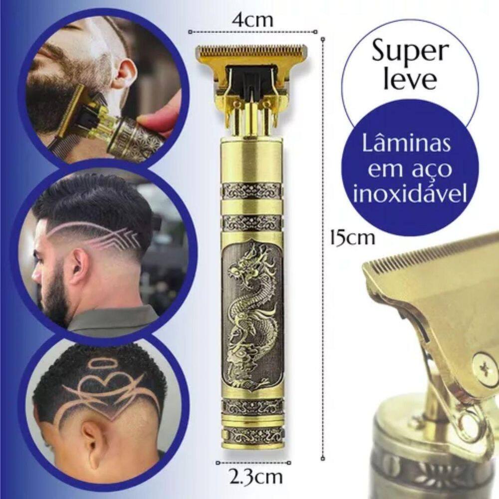 Cortador De Cabelo Dragão Dourado Com Durabilidade Garantida