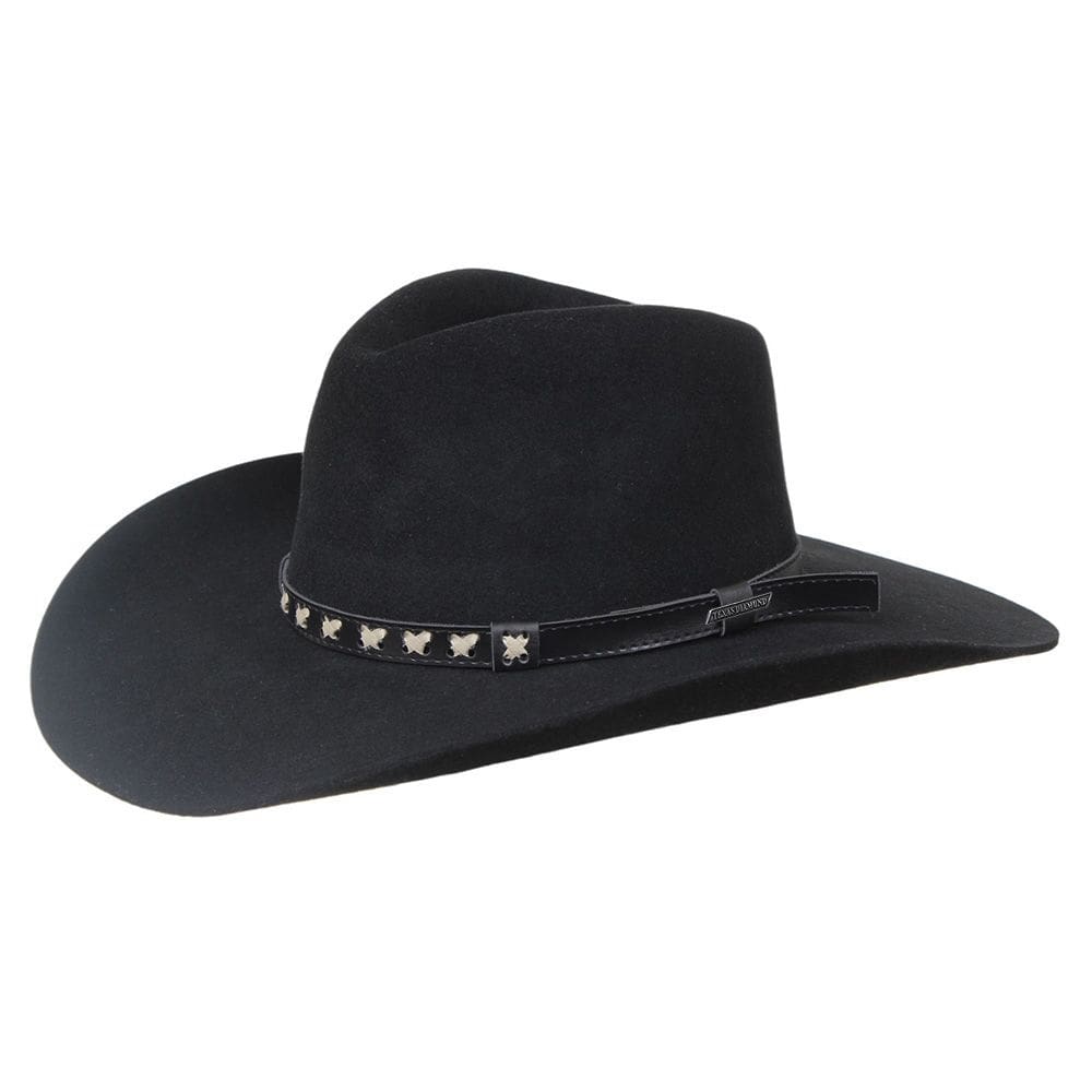 Chapéu Cavalgada Preto de Feltro Texas Diamond 34223