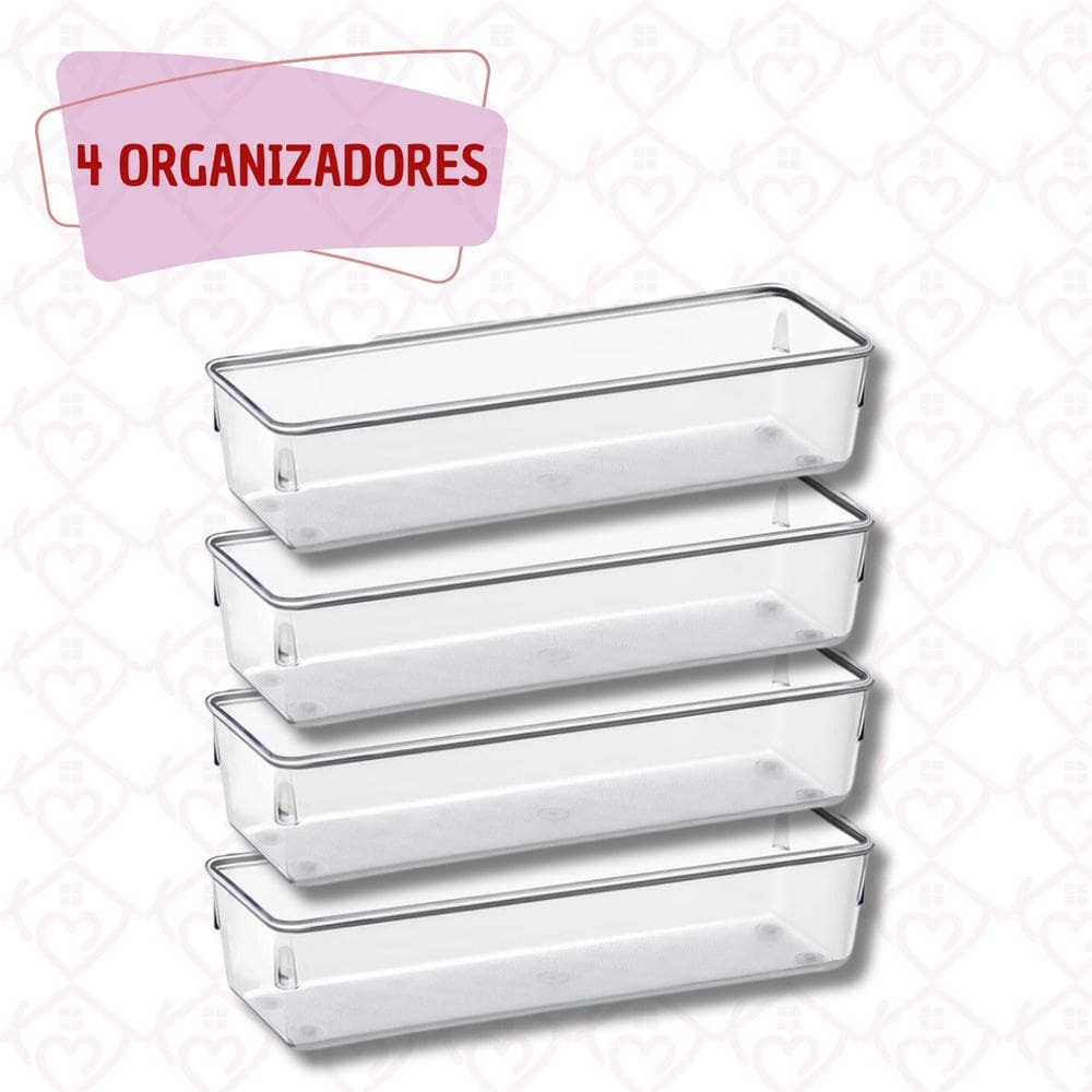 Organizador Modular Multiuso Porta Talheres Maquiagem Kit 4