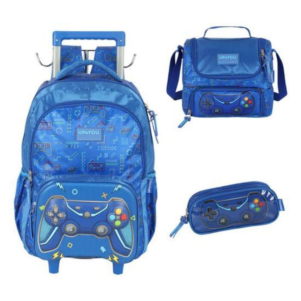 Kit Mochila Carrinho E Alça Nas Costas Up4You Vídeo Game