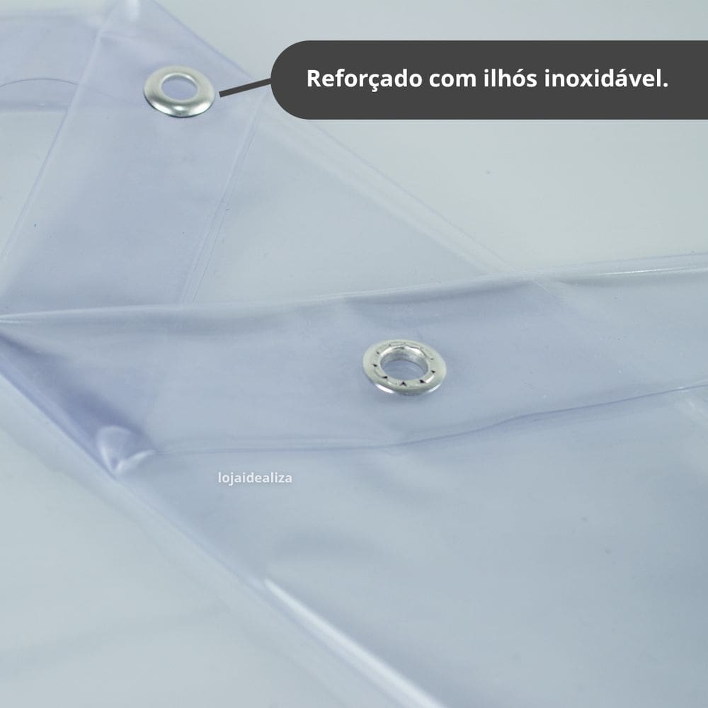 2 Cortina De Box Transparente Grossa Resistente Antimofo