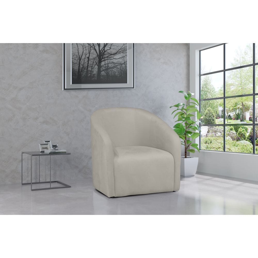 Kit 2 Poltronas Decorativa Julia Veludo Marfim - LM DECOR