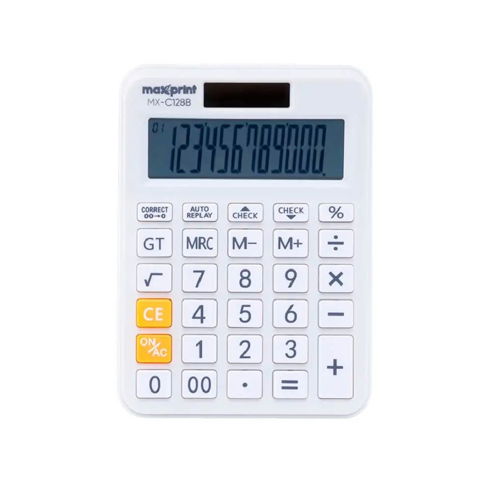 Calculadora de Mesa 12 Dígitos Mx-c128b - Maxprint