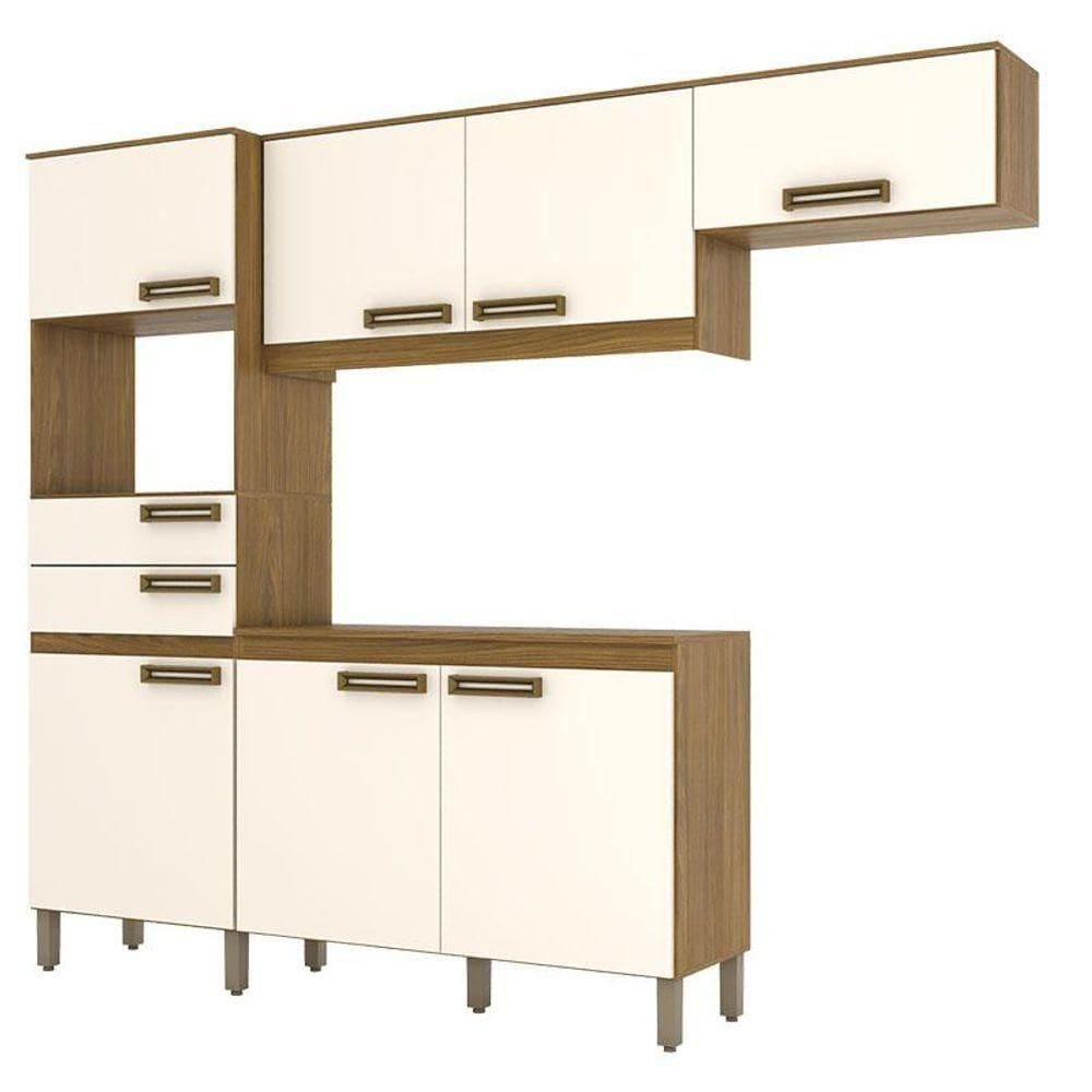 Kit Cozinha Compacta Star 7 Portas Nature Off White - Briz