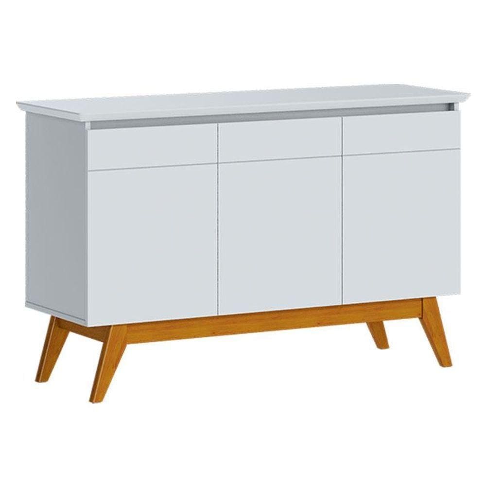 Aparador Para Sala Buffet Classic 3 Portas Branco Acetinado - Imcal
