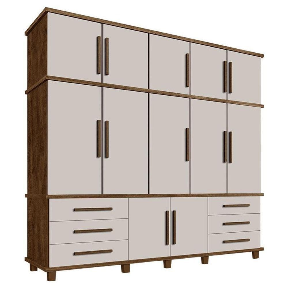 Guarda Roupa Casal Londres Malbec Off White - Luapa Móveis