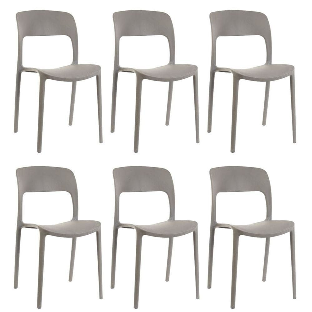 Kit 6 Cadeiras Nina Design Interior Exterior