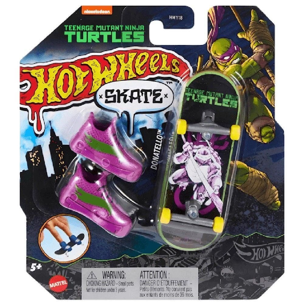 Hot Wheels Skate de Dedo com Tênis Donatello - Mattel