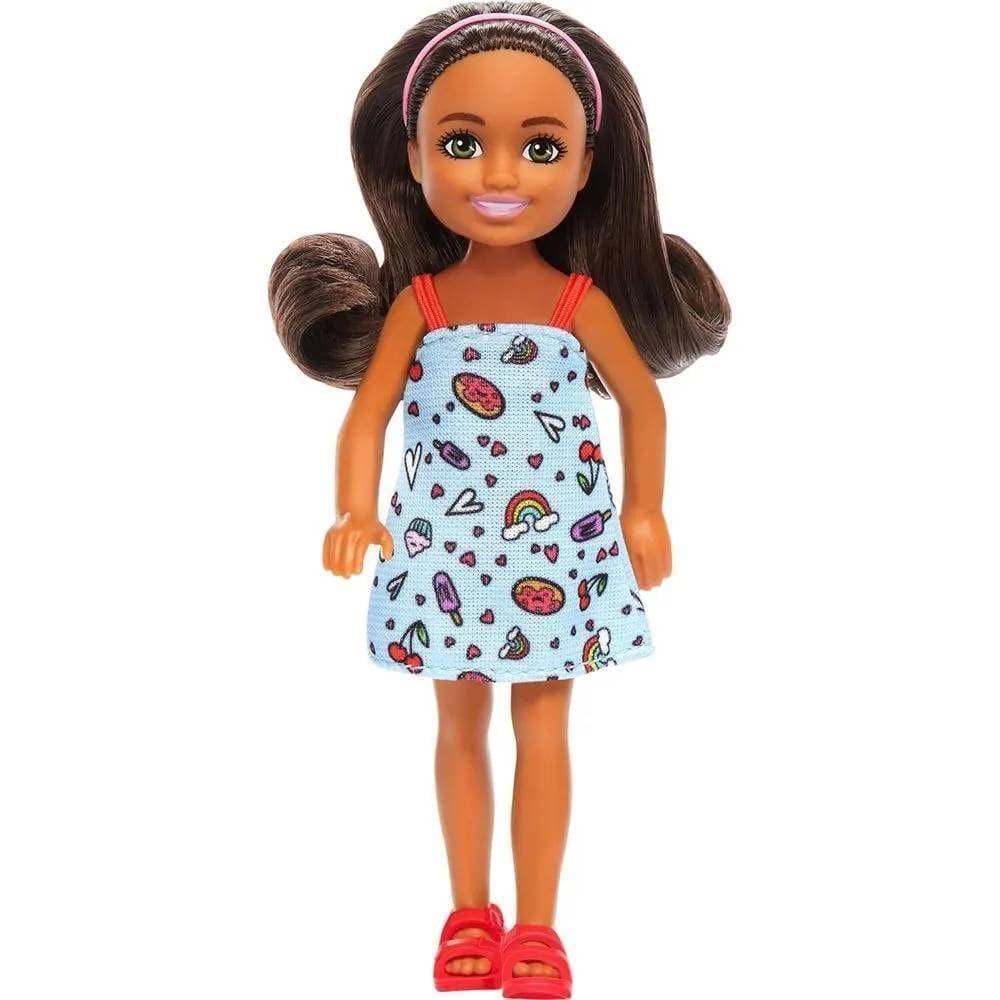 Barbie Chelsea Vestido Azul e Sapatos Laranja - Mattel