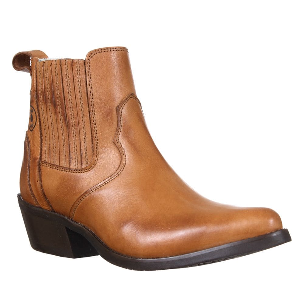 Bota Texana Masculina Cano Curto Bico Fino Caramelo Cow Way 36924