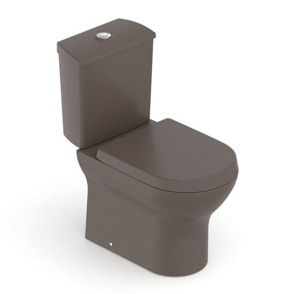 Kit 5 Vaso Sanitários com Caixa Acoplada e Assento Soft Close Nexo Roca Café Fosco