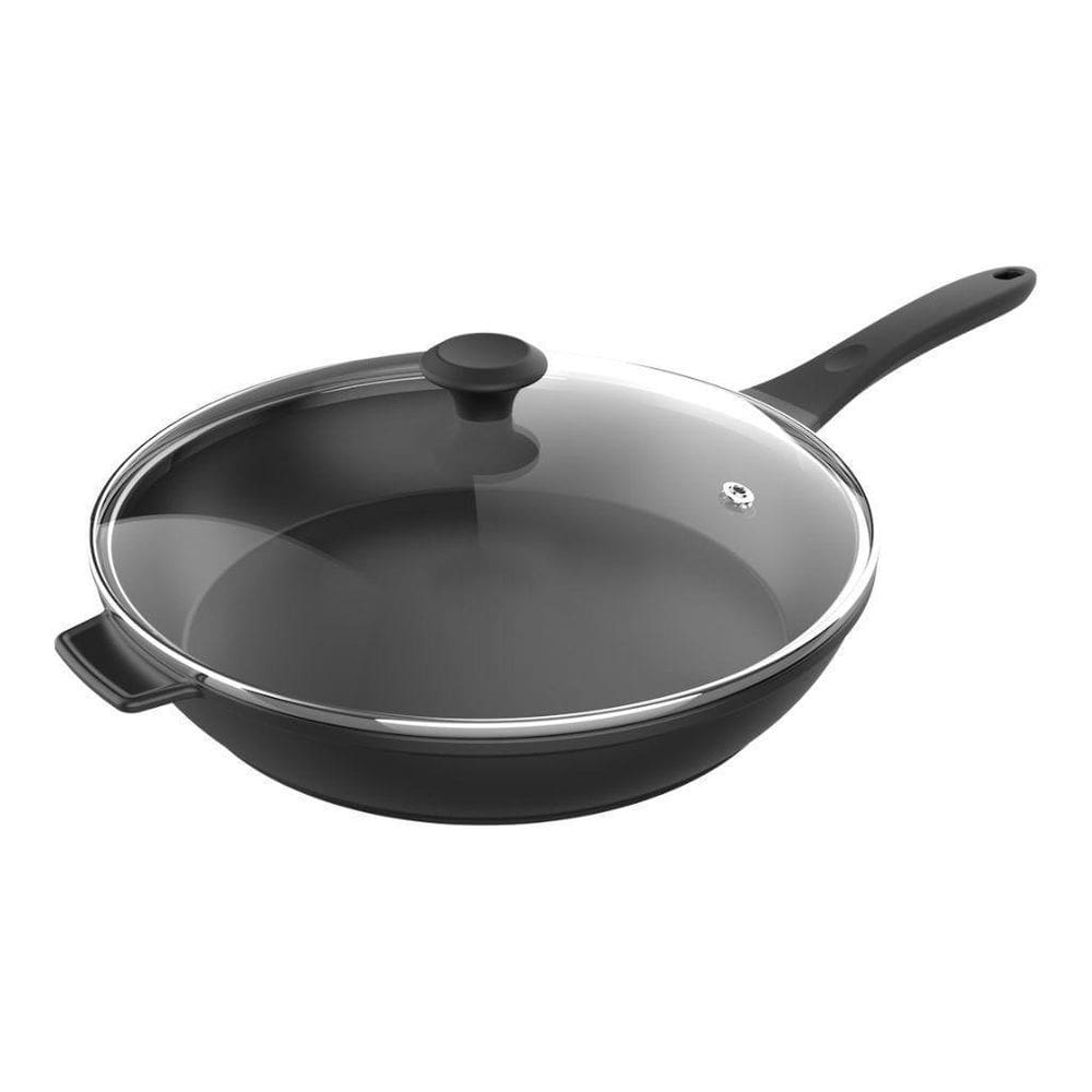 Frigideira Fetti Alumínio Antiaderente 28Cm Vidro Pom. Preto