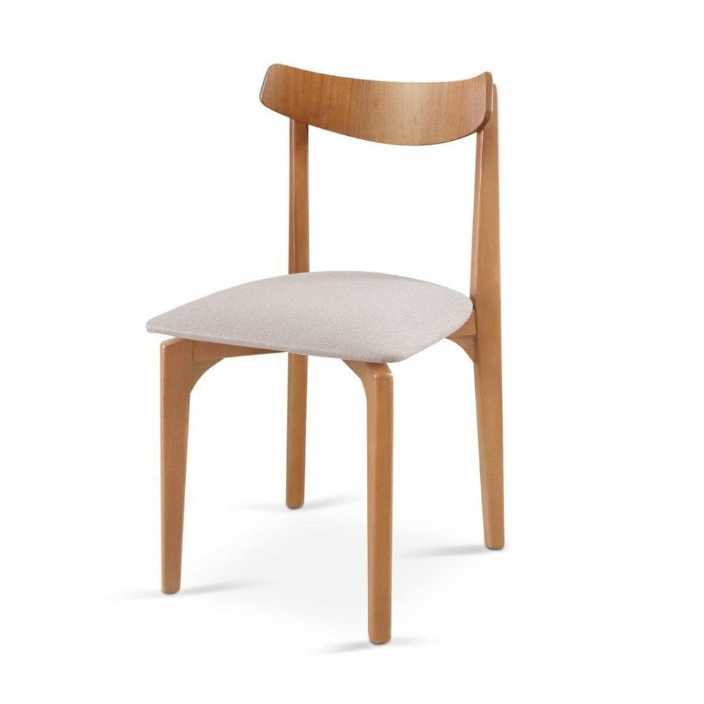 Cadeira Aurora Sala de Jantar Mel Linho Nude