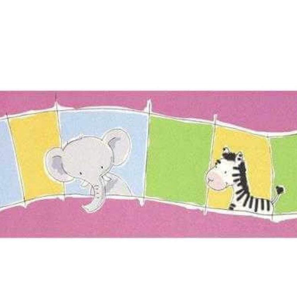 Faixa de Parede Safari Friends Infantil Colorido SF6928