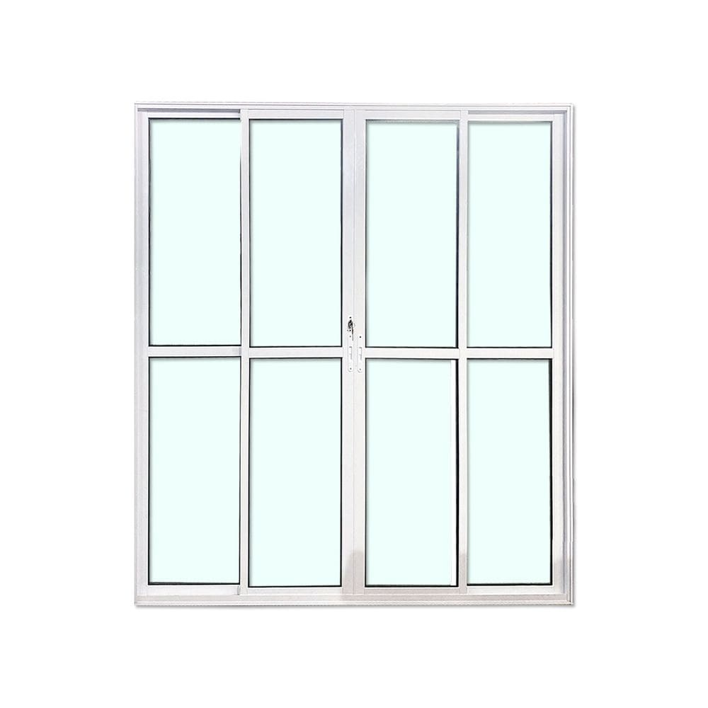 Porta Balcão 4 Folhas Vidro 210x160 Branco Linha 25