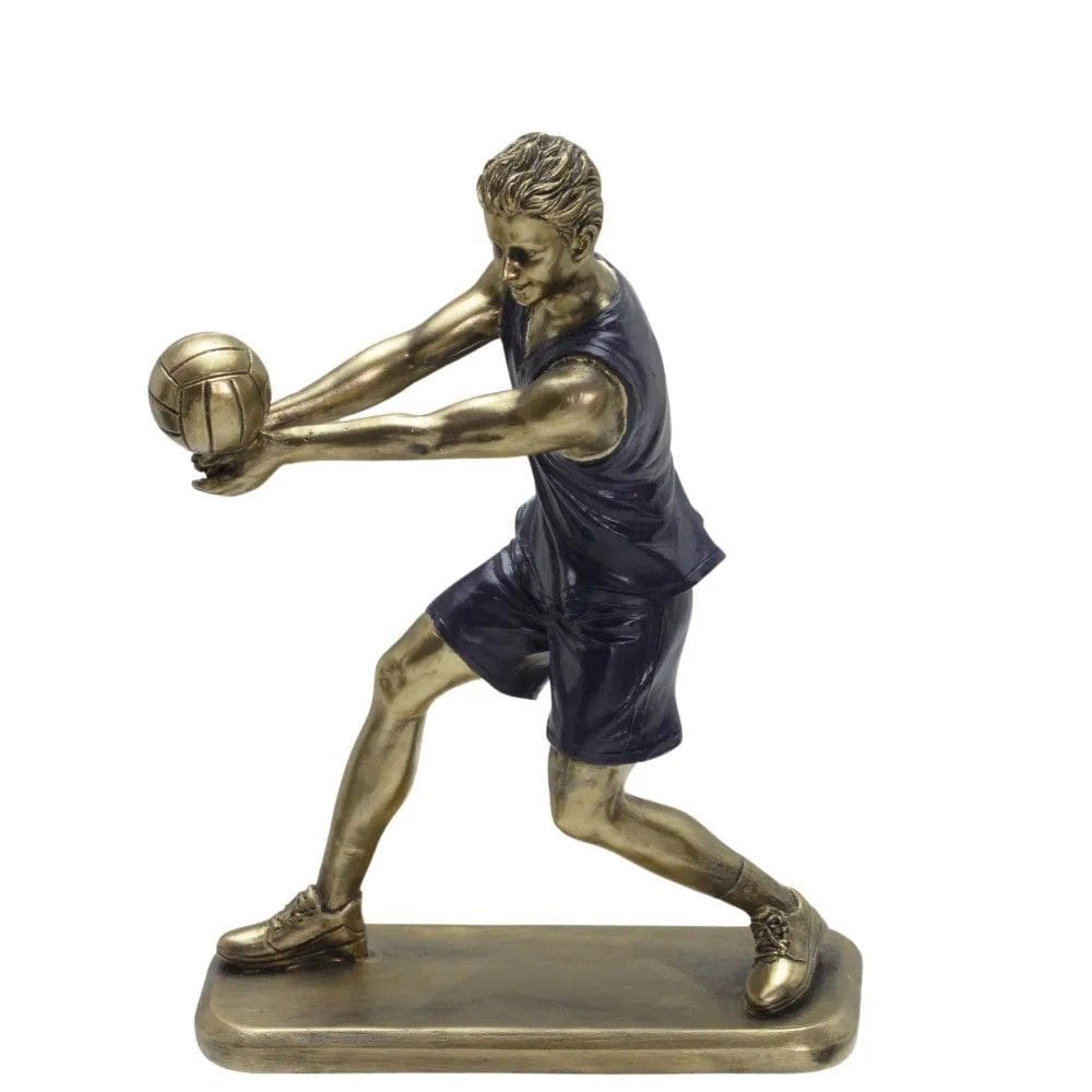 Estatueta Jogador De Volei Em Resina 23Cm