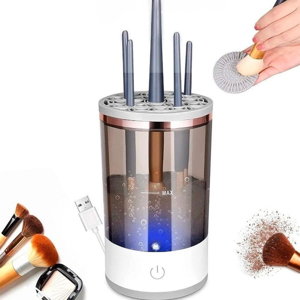 Limpador Recarregável Pincéis De Maquiagem Automático Rápido